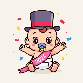 可爱宝贝矢量卡通插画