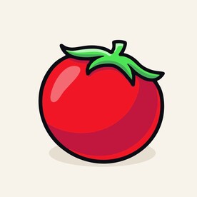 可爱西红柿矢量卡通插画