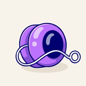 可爱拉力球矢量卡通插画