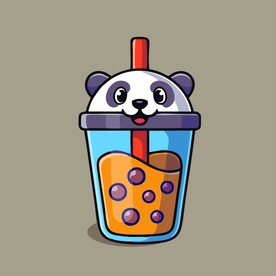 可爱熊猫矢量卡通插画