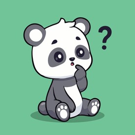 可爱熊猫矢量卡通插画