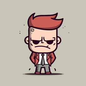 可爱调皮男矢量卡通插画