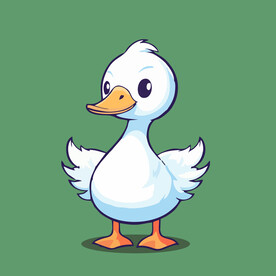 可爱柯尔鸭矢量卡通画儿童插画