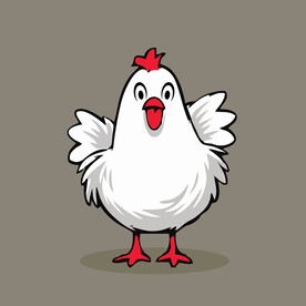 可爱小鸡矢量卡通画儿童插画