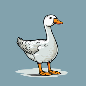 可爱小鸭矢量卡通画儿童插画