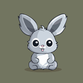 可爱小兔子矢量卡通画儿童插画