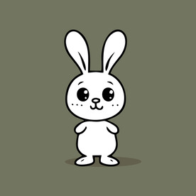 可爱小兔子矢量卡通画儿童插画