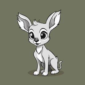 可爱小兔子矢量卡通画儿童插画