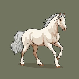 可爱小马矢量卡通画儿童插画