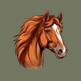 可爱小马矢量卡通画儿童插画