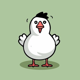 可爱小鸡矢量卡通画儿童插画