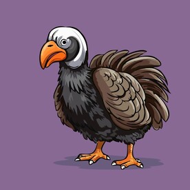 可爱野鸡矢量卡通画儿童插画