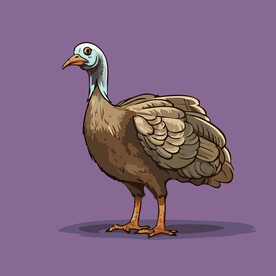 可爱野鸡矢量卡通画儿童插画