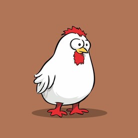 可爱小鸡矢量卡通画儿童插画