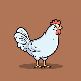 可爱小鸡矢量卡通画儿童插画