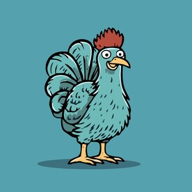 可爱火鸡矢量卡通画儿童插画