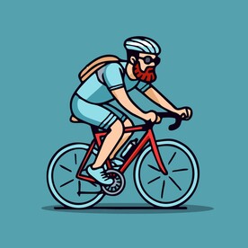 骑车运动员公路车矢量图