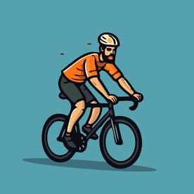 骑车运动员公路车矢量图