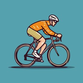 骑车运动员公路车矢量图