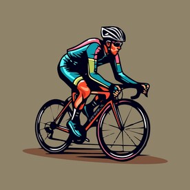 骑车运动员公路车矢量图