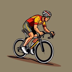 骑车运动员公路车矢量