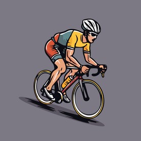 骑车运动员公路车矢量