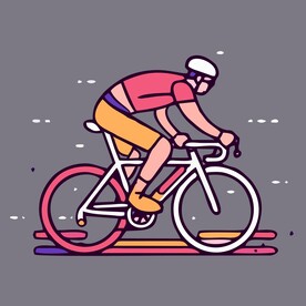 骑车运动员公路车矢量