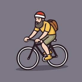 骑车运动员公路车矢量