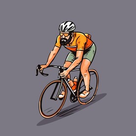 骑车运动员公路车矢量