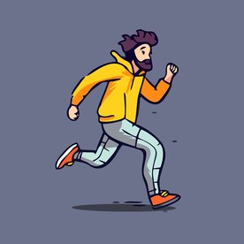 跑步的女孩晨跑田径运动员矢量