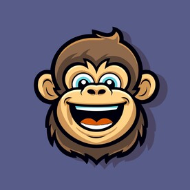 可爱猴子矢量卡通画儿童插画图片