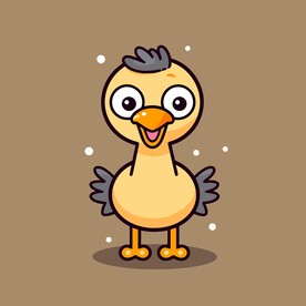 可爱黄鸭矢量卡通画儿童插画图片