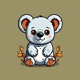 可爱树懒矢量卡通画儿童插画图片