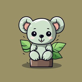 可爱树懒矢量卡通画儿童插画图片