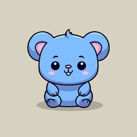 可爱树懒矢量卡通画儿童插画图片