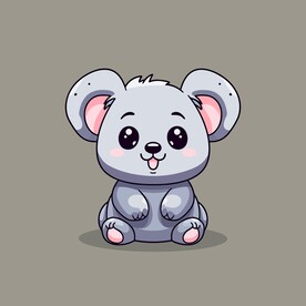 可爱树懒矢量卡通画儿童插画图片