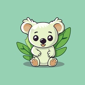 可爱树懒矢量卡通画儿童插画图片