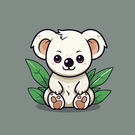 可爱树懒矢量卡通画儿童插画图片