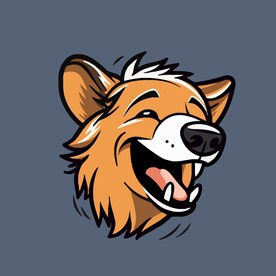 可爱野狗矢量卡通画儿童插画