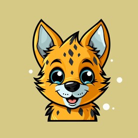 可爱猎狗矢量卡通画儿童插画