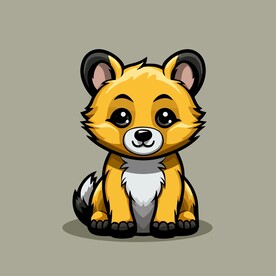 可爱猎狗矢量卡通画儿童插画