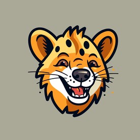 可爱猎狗矢量卡通画儿童插画