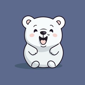 可爱小熊矢量卡通画儿童插画