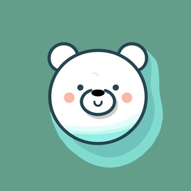 可爱小熊矢量卡通画儿童插画