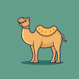 可爱骆驼矢量卡通画儿童插画