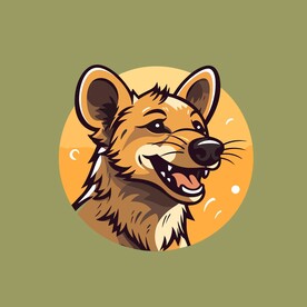 可爱野狗矢量卡通画儿童插画