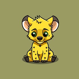 可爱野狗矢量卡通画儿童插画