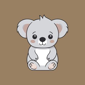 可爱树懒矢量卡通画儿童插画