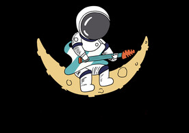 卡通音乐宇航员