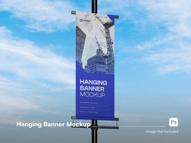 户外广告旗样机